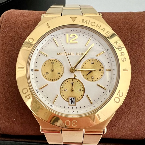 Michael Kors MK5933 Wyatt Gold-Tone Chronograph Women's Watch - Picture 10 of 17